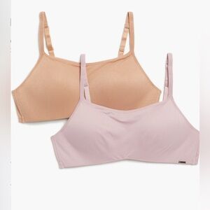 DKNY Set of Two Nude and Pink Bras